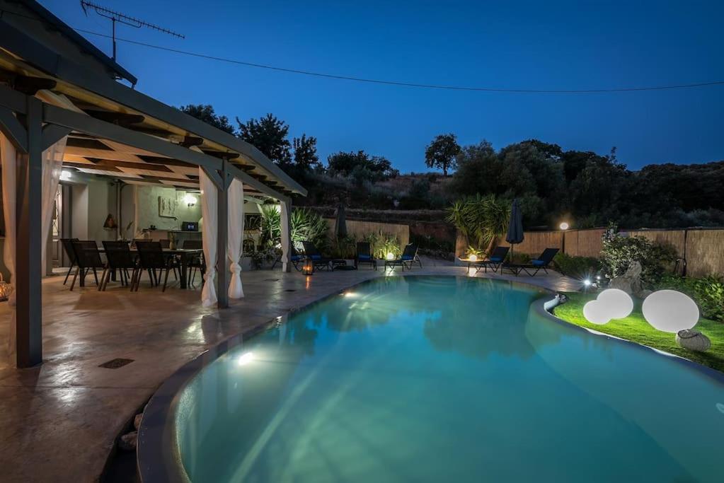 AlikianosCasa Del Miele, Private Pool, Bbq, Mountain View.别墅 外观 照片